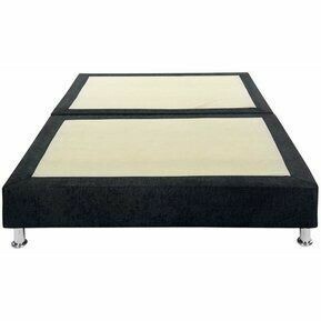 Base Cama Dividida Doble Microfibra Negra