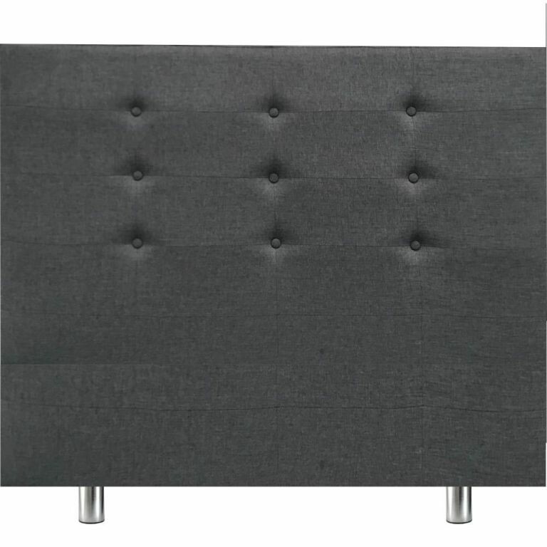 Cabecero Gris Tela Cama Doble