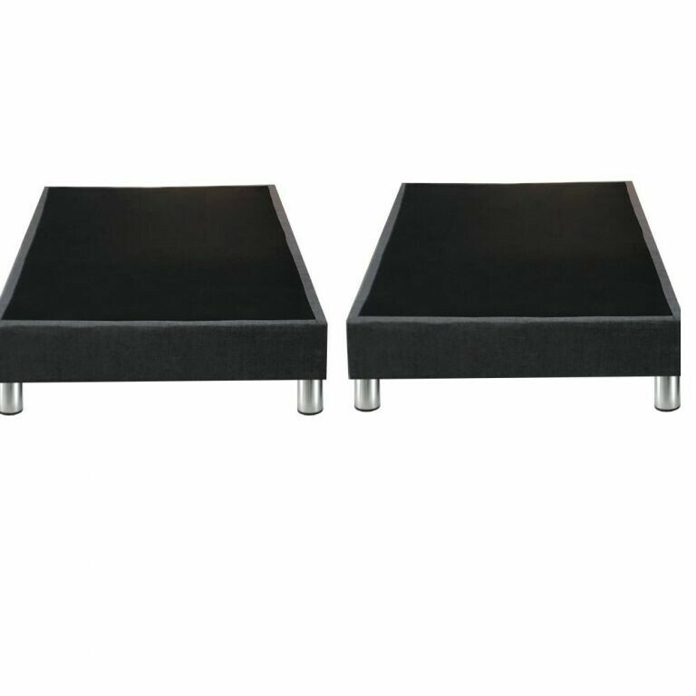 Base Cama Dividida Tela Gris